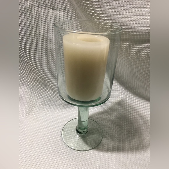 Other - Nantucket Style Glass Goblet and Candle